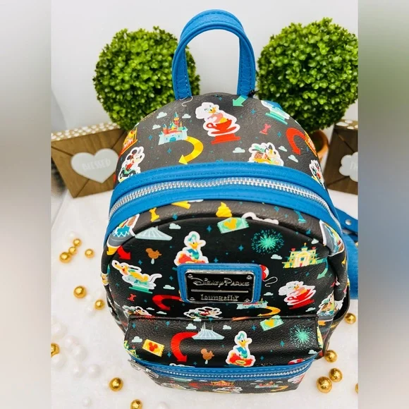 Loungefly Disney Parks Disneyland Ride all over IconMini Backpack